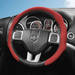 For Dodge NAPPA Perforated Leather Steering Wheel Cover Anti-slip Breathable Quick-install Design All-season For Charger/Durango/Hornet/Attitude/Journey Car Accessories Black Mocha Brown Orange Red Green White