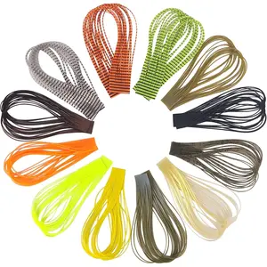 24PCS 12Colors Silicone Rubber Legs Silicone Skirts for Fly Tying Lure Making Tying Supplies Materials