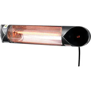 Heyuan Xinda Quartz Electric Appliances 246718 1500 watts Global Industrial Infrared Patio Heater with Remote Control, Wall & Ceiling Mount