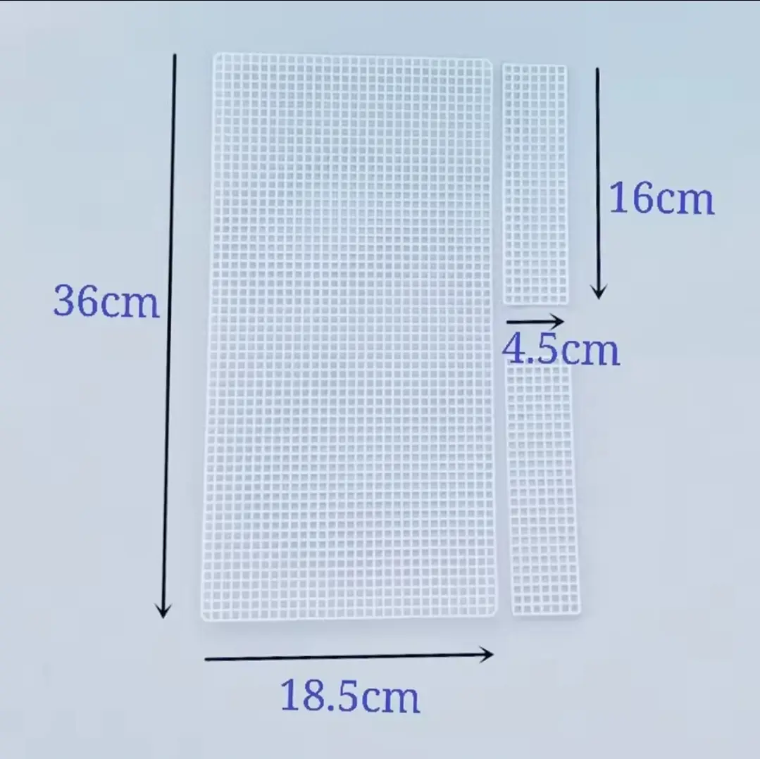 2 piece DIY Plastic Mesh Canvas  Bag Sheet