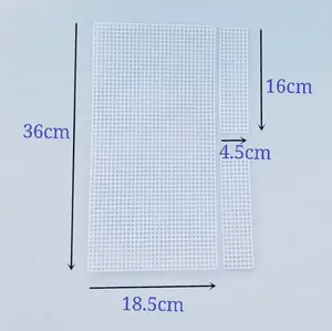 2 piece DIY Plastic Mesh Canvas  Bag Sheet