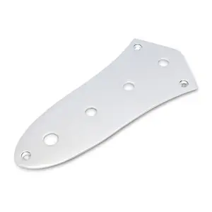 Guitar Control Plate For Fender Jazz Bass 4 Hole Guitar Parts Replacement Mounting Plate Wiring Cover Chrome
