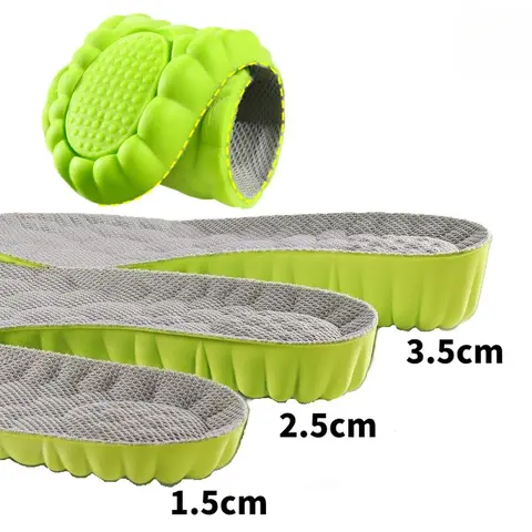 Unisex PU Leather Height Boosters Insoles for Outdoor Sports, Cloud-Comfort Shock-Absorption Shoe Inserts with Breathable, Sweat-Wicking, Odor-Resistant Cushioning