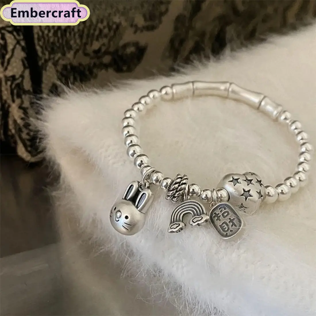 Women's Dainty Lightweight Acrylic Heart Shaped Bracelets - Cute Animal Friendship Jewelry, Adjustable Casual Daily Accessory, Valentine Gift for Teen Girls