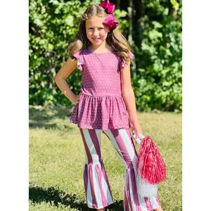 Maroon & White Bell Bottom Set