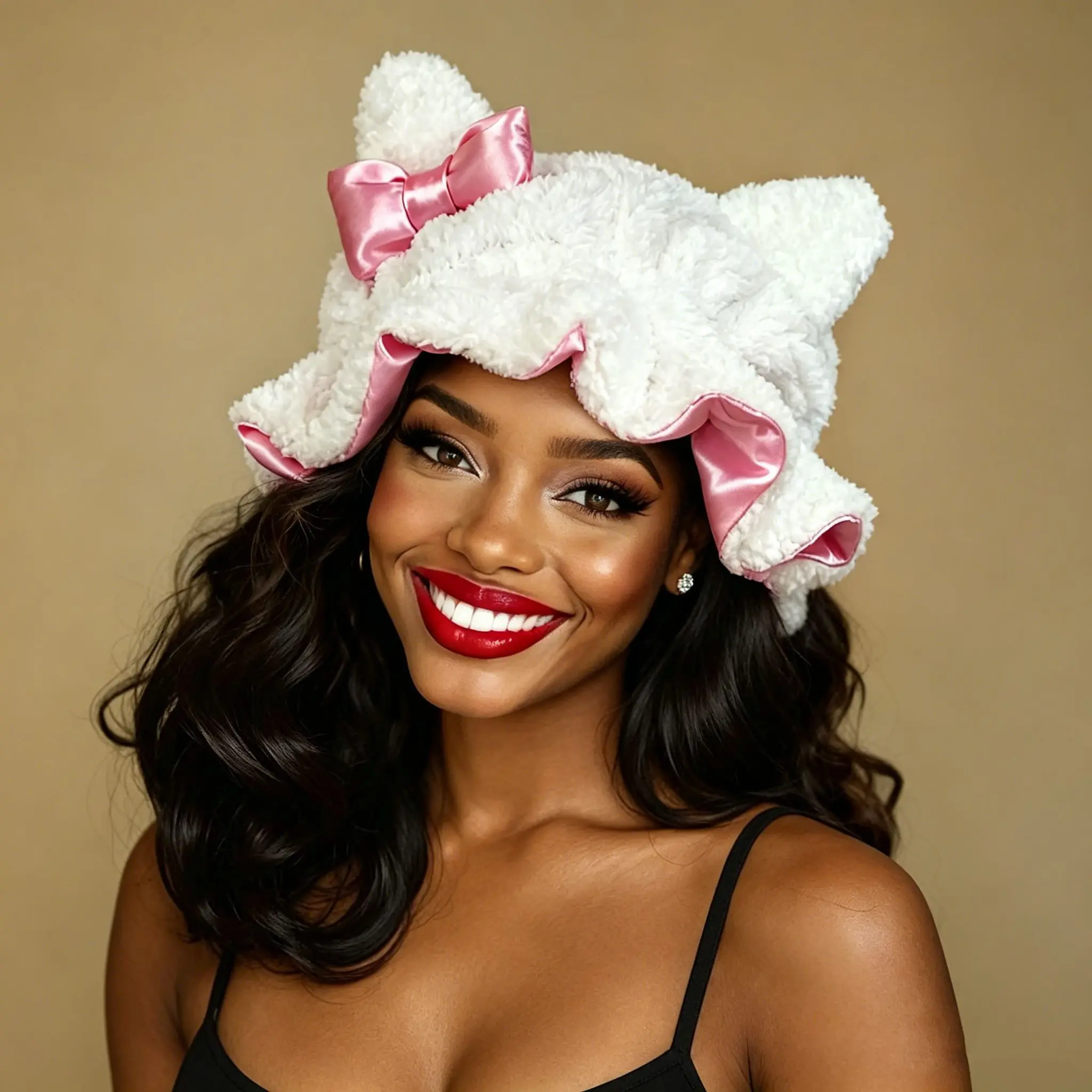 Soft Girl Sesthetic– Perfect Gift for Graduation Season, Soft Hair Protection Sleep Cap  No Frizz + Curly Hair + Sleep Hair Care