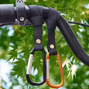 2pcs Heavy-Duty Bike Handlebar Hooks - No-Drill Installation, Motorcycle/E-Bike/Scooter Compatible, Secure Locking Hooks with Screw Hole Alternatives for SurRon/Light Bee/Sur-Ron S/X - Ideal for Cargo, Tools, Bags -