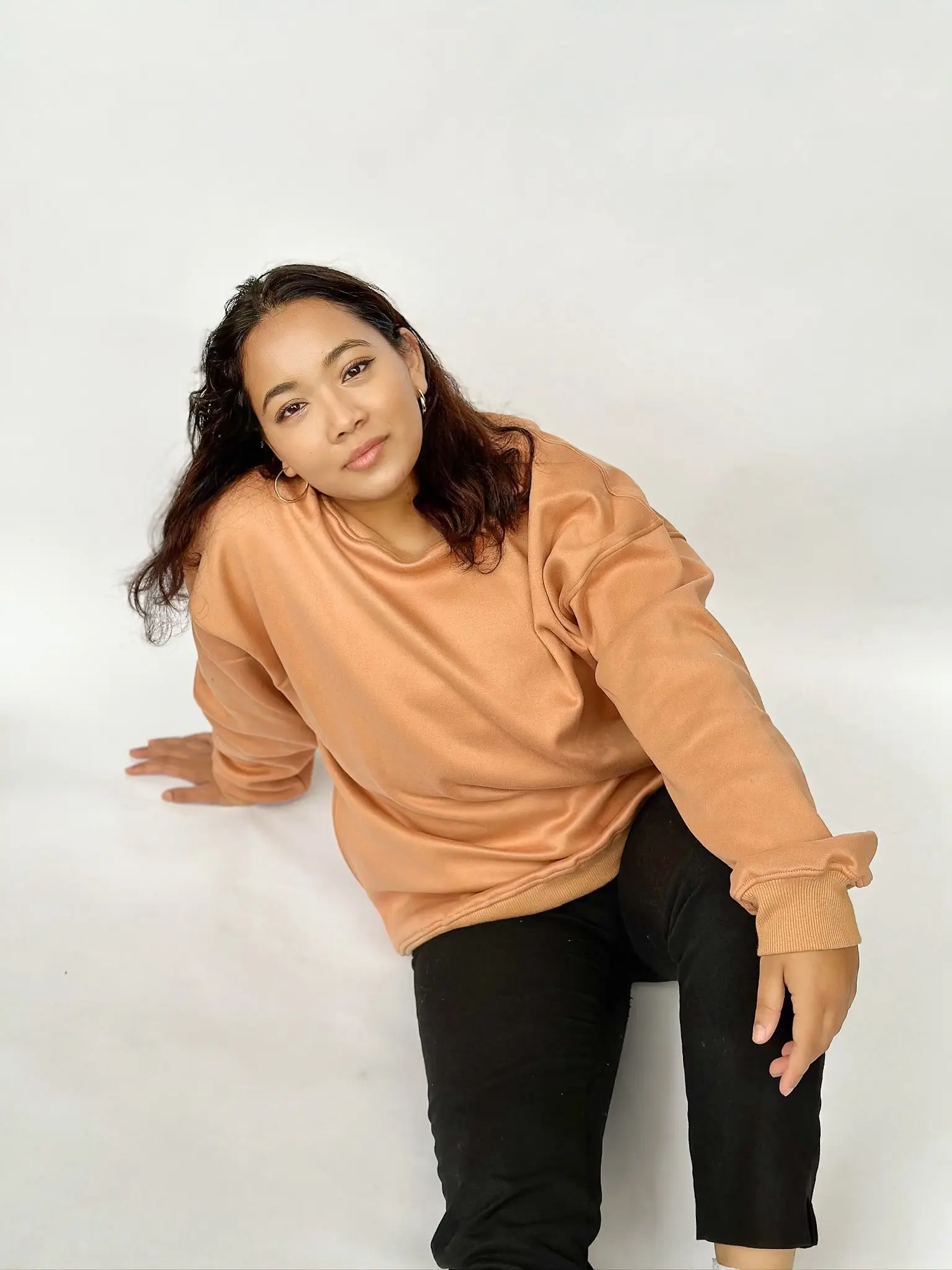 Burnt Orange Fleece Sweatshirt