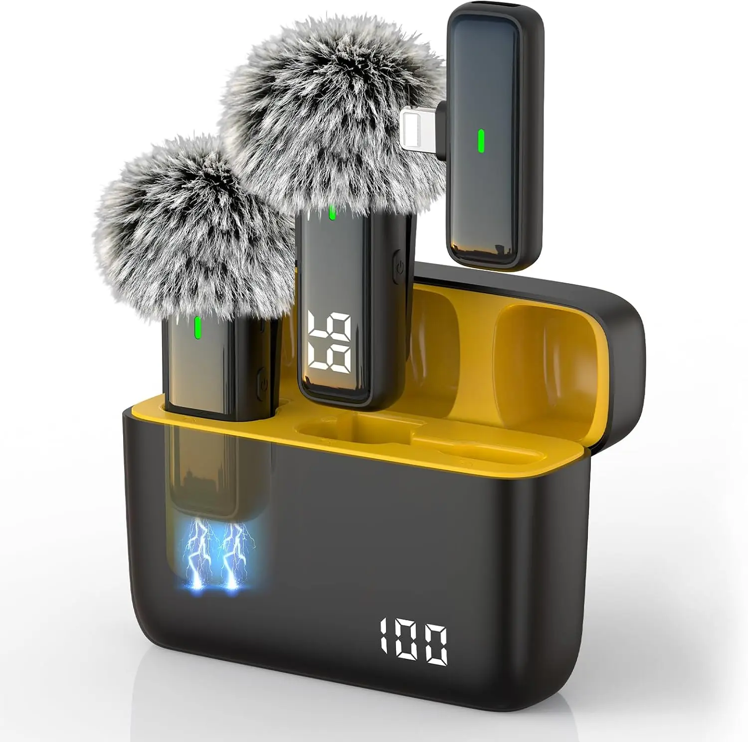 Wireless Lavalier Microphone for Iphone 14/13/12/11-NPTCL 2 Pack