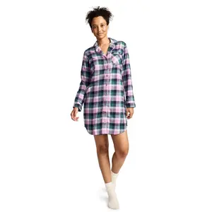 Jockey Women's Flannel Sleep Shirt S Alpine Plaid