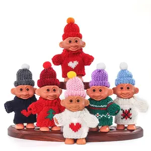 Cute Whimsical Doll Lighter Storage Box, Lipstick Case, Silicone Funny Mini Doll Lighter Bag with Sweater and Hat, Accessory, Perfect Gift for New Year