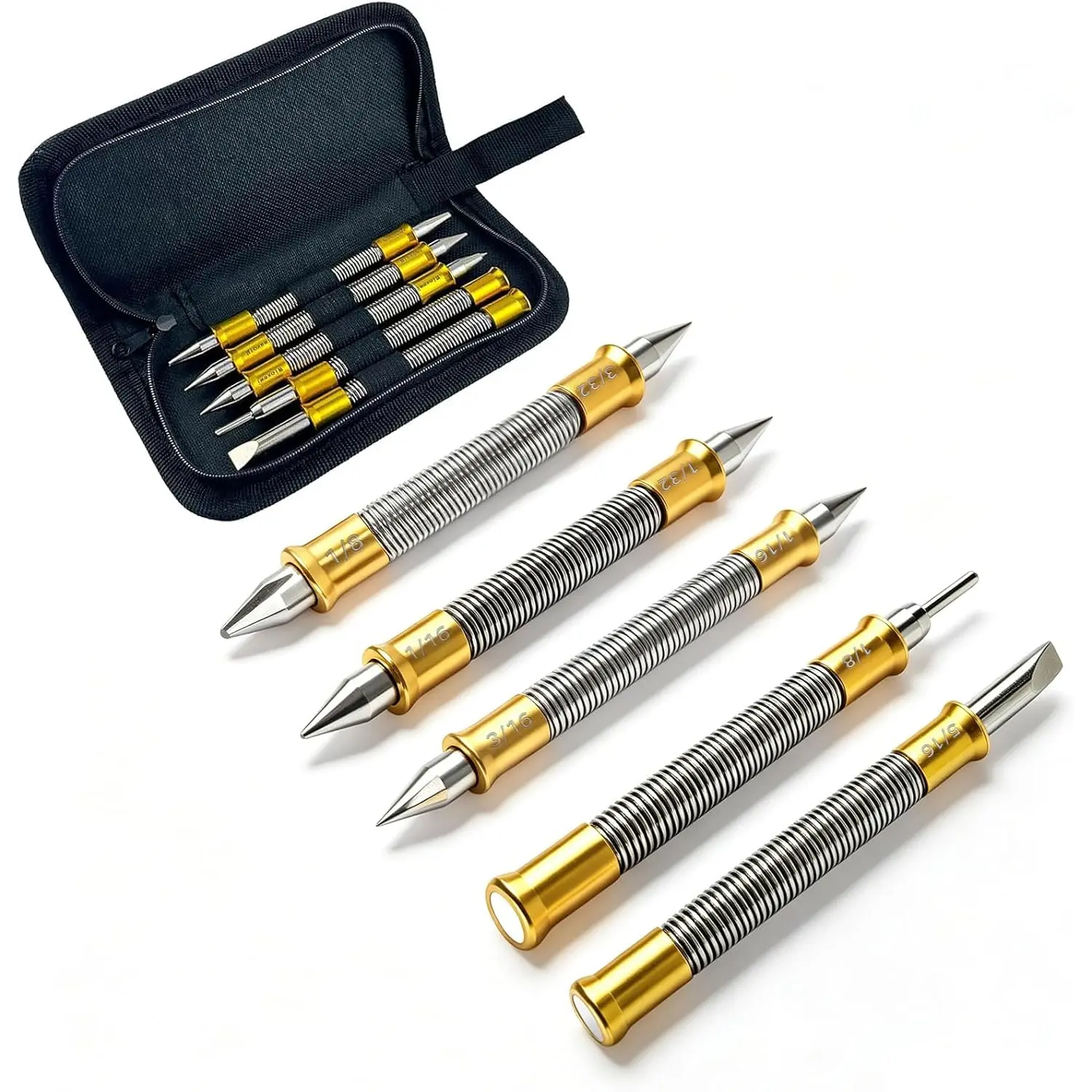 5-Piece Dual-Head Nail Setter, Hinge Pin and Cold Chisel Set