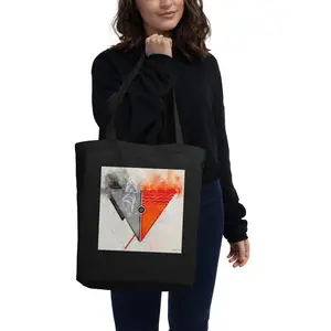 Abstract Yoga Art Tree Pose Organic Tote Bag