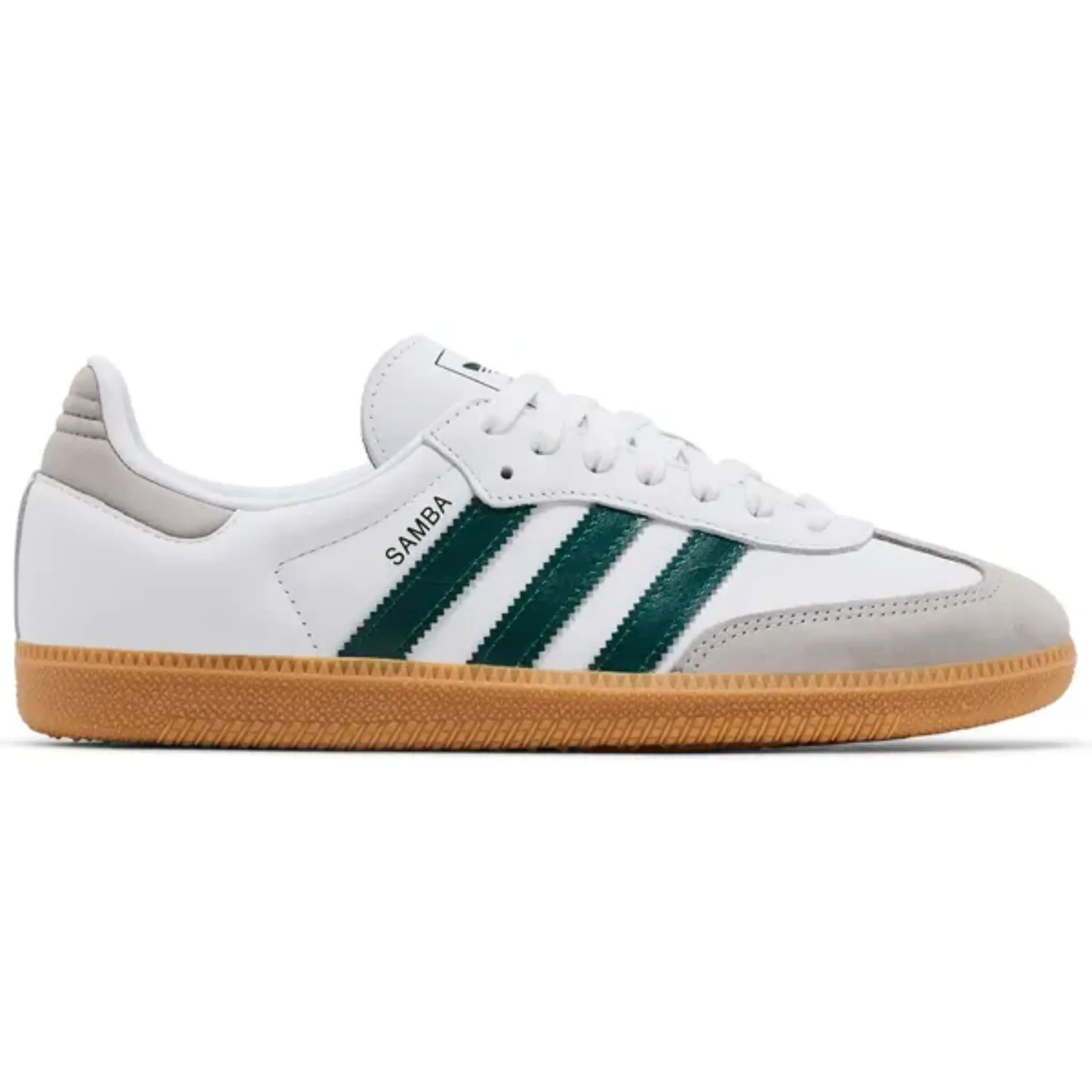 Adidas Originals Women's White/Green Samba OG Sneakers,  JI2724 (No Box)