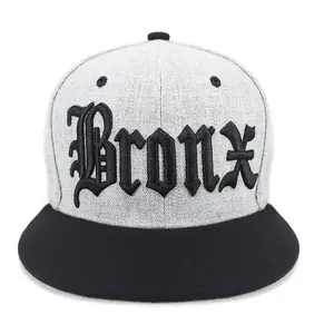 Grey BRONX Snapback Flat Hat (4 Colors)