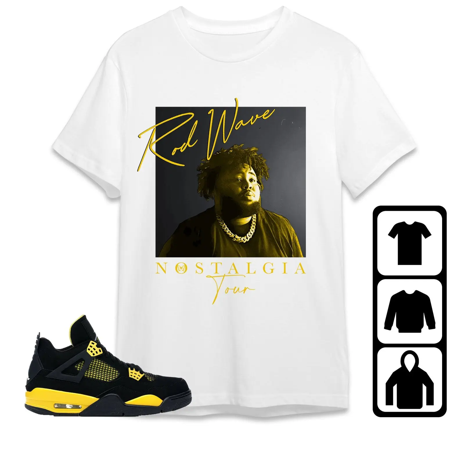 Jordan 4 Thunder Unisex Shirt, Sweatshirt, Hoodie, Rd Wave Nostalgia, Shirt To Match Sneaker, Cotton, all size Casual Classic Fabric Fashion