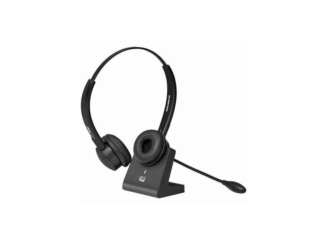 Adesso Xtream P400 Wireless Multimedia Headset with Charging Dock - Bluetooth 5.0, 14Hrs Talk & Listen Time