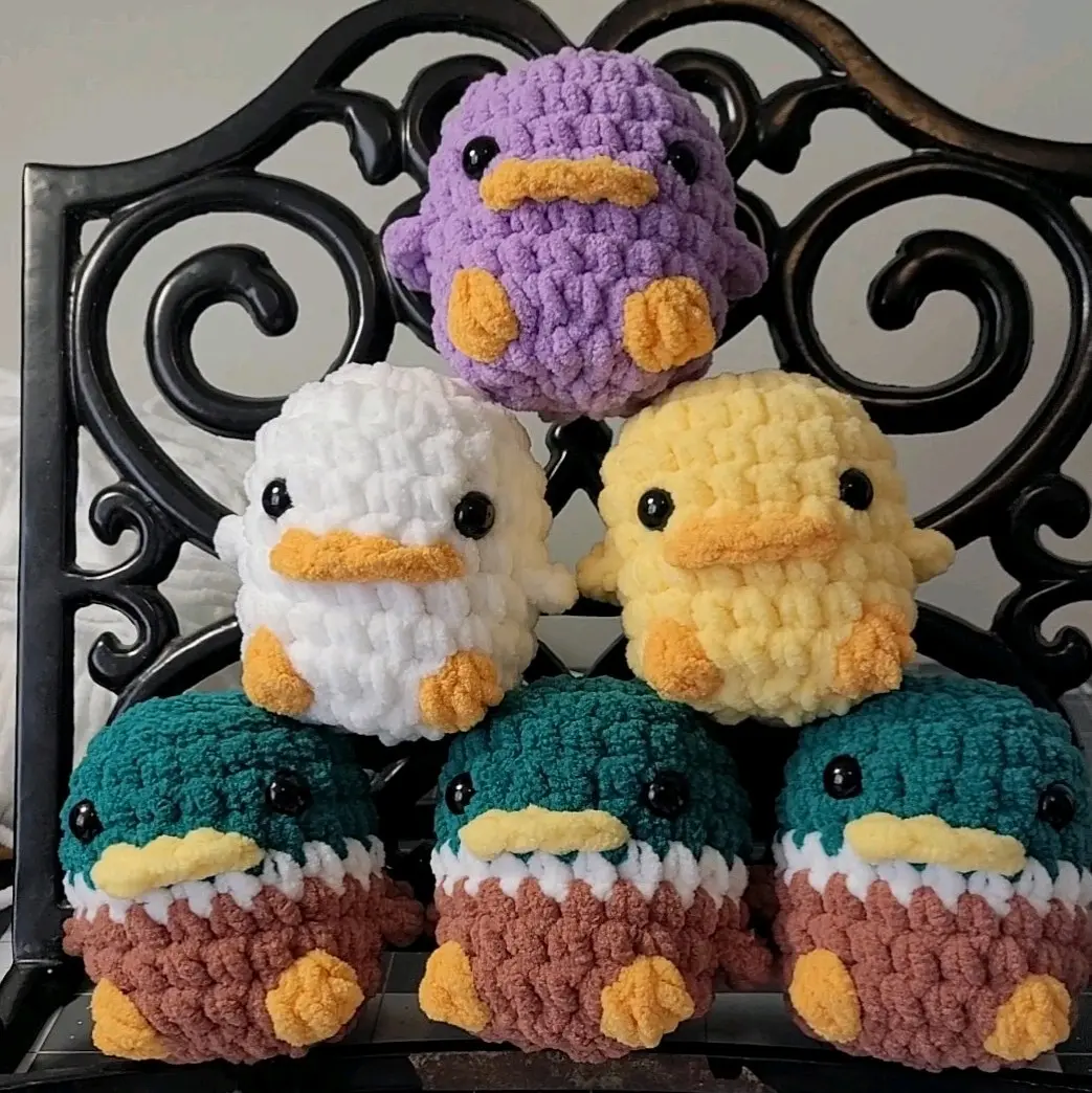 Mini Plushie Crochet Ducks by Crafty Mama