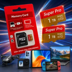 2-Pack 1TB Micro SD Card Memory Card Bundle - High Speed A2 Class 10 U3 V30 Performance, Universal Storage Expansion with SD Adapter for Phone Tablet Camera GPS Switch