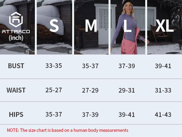 Fallfreshness ATTRACO Quarter Zip Thermal Underwear Set Long Sleeve Base Layers for Women for Cold Weather