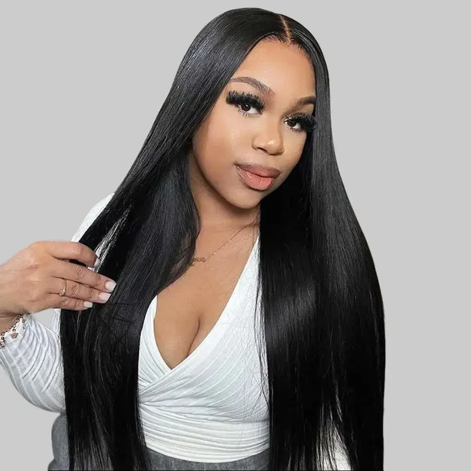 FORGIRL FOREVER 9x6 Wear Go Glueless Wig Ready to Wear Straight Wig Pre-Cut Lace Wig 180% Pre-Plucked Human Hair Lace Front Closure Wig