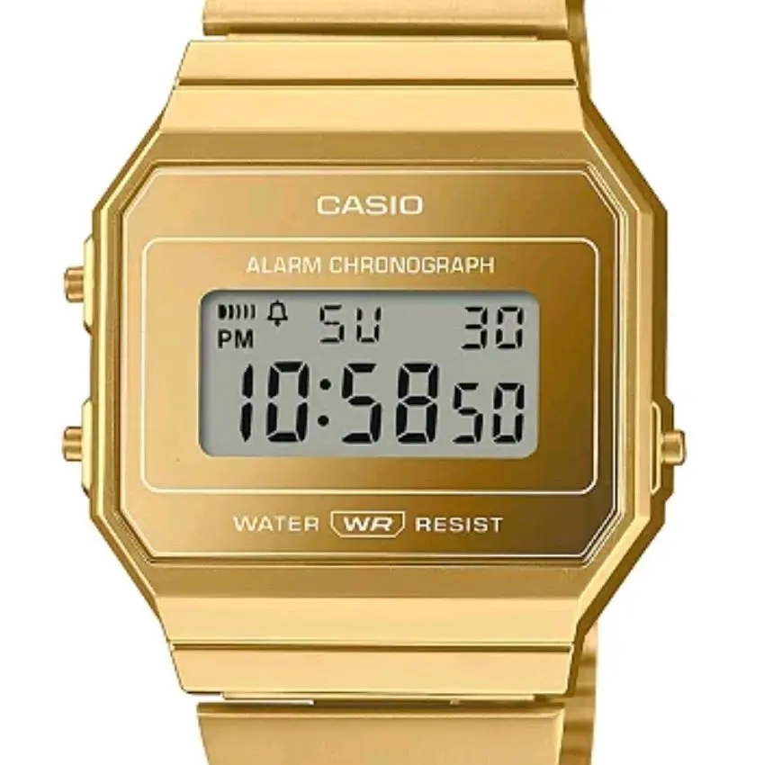 A700WEVG-9A casio Vintage gold digital very slim unisex watch "new style"
