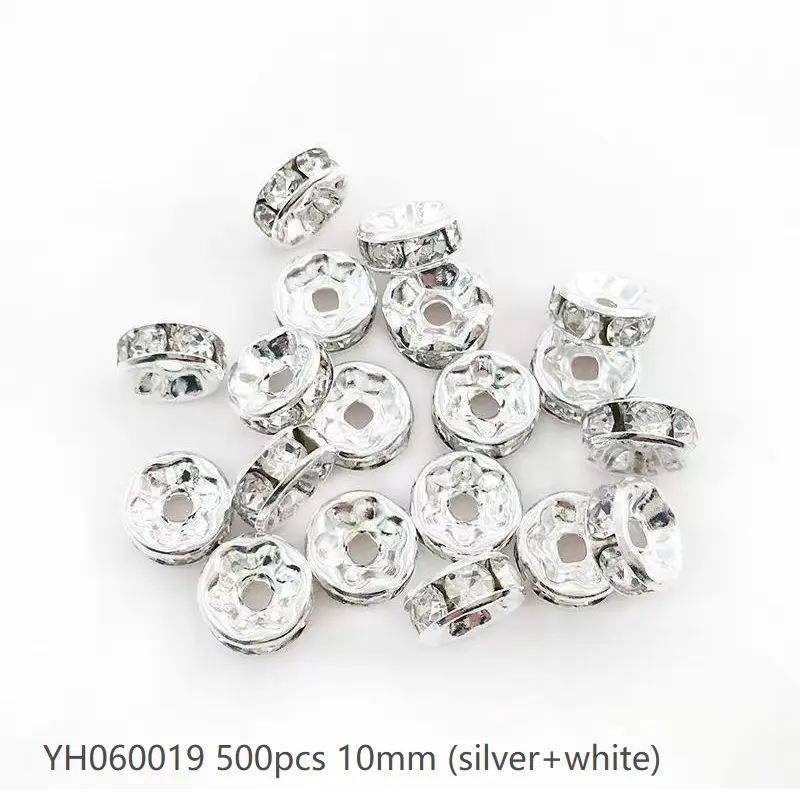 #60 （10mm 500pcs）Silver/White YH060019