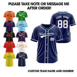 Custom Name Baseball Jersey, Personalized Embroidered Team Name & Number Uniform, Custom Baseball Jersey