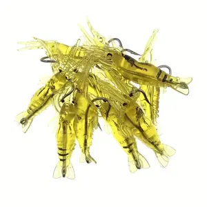 30 Pack Realistic Shrimp Soft Baits  – Fishing Lures for Bass, Crappie, Trout & More fishhooks