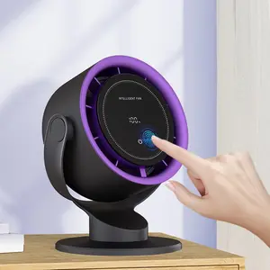 USB Rechargeable Desktop Fan, 100-speed Touch Control Fan with LED Digital Display, Wall Mounted Fan for Living Room, Kitchen, Bedroom, Office, Dormitory