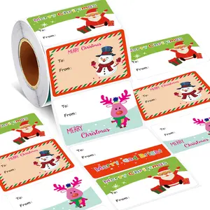 200pcs Christmas Gift Tags Stickers, Customizable Stickers, Personalized Labels, Decorative Stickers, Self-Adhesive Writable Labels, Multi-Purpose Holiday Decorations, Ideal for Packaging & Daily Use