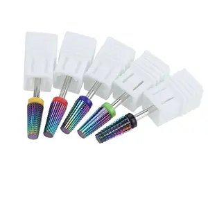 1PCS Colorful 5-In-1 Carbide Nail Drill Bit, Electric Gel Removal, Nail Buffer Machine Accessory, Manicure Nail Care, Durable and Sharp, Nail Tool, Nail Art Accessories