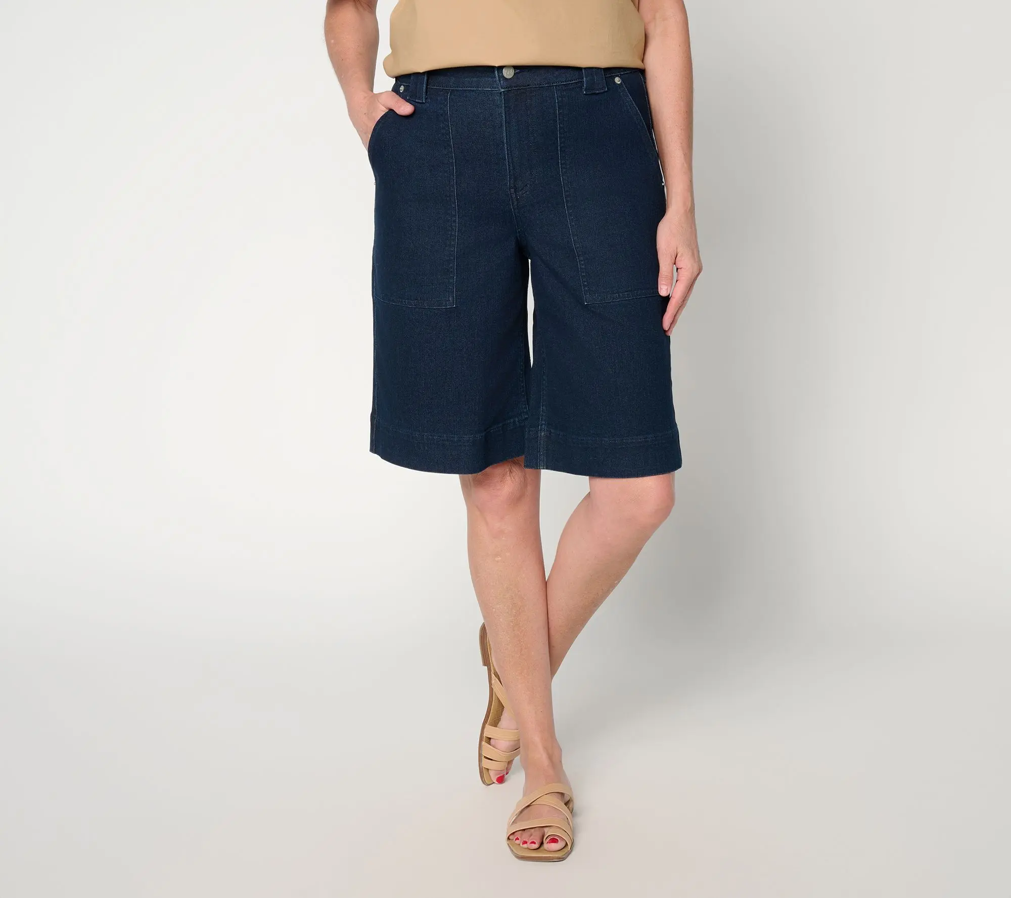 Me by Jennie Garth Petite Denim Bermuda Shorts- Indigo