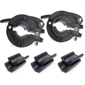 2 PCS Adjustable 1 Inch Barbell Clamps, Quick Release Locking Weight Clips, Black Olympic Barbell Collars Fit 0.98-1.18 Inch