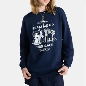 Beam Me Up This Place Sucks Robin Buckley Sweatshirt Stranger Season 5 Robin Unisex Graphic Tee Crewneck Unisex for Women Men