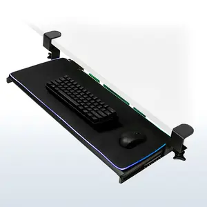Clamp-on Keyboard Tray with RGB Pad