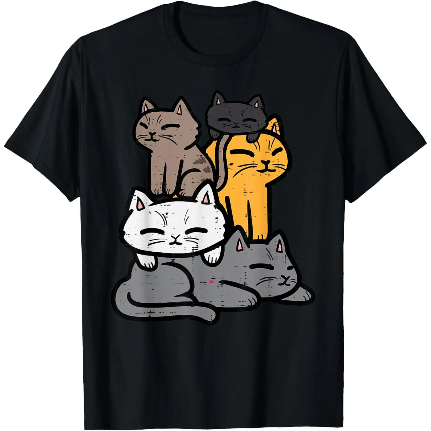 Cats Piled Up Cute Kitten Feline Women Girls Kids Toddler T-Shirt Cats Piled Up Cute Kitten Feline Women Girls Kids Toddler T-Shirt