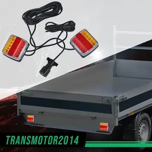 Pair Magnetic LED Trailer Towing Light Kit 24ft Cable with 7 Pin Plug New