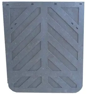 Black Semi Truck and Trailer Mud Flaps - Chevron 24" x 30" Heavy Duty Rubber Set of 2