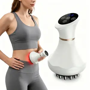 Portable Electric Meridian Brush, Rechargeable Electric Meridian Massager, Handheld Massage Tools for Relaxation, with Heating and Vibration,Wireless Electric Meridian Brush, Red Light Heating Scraping