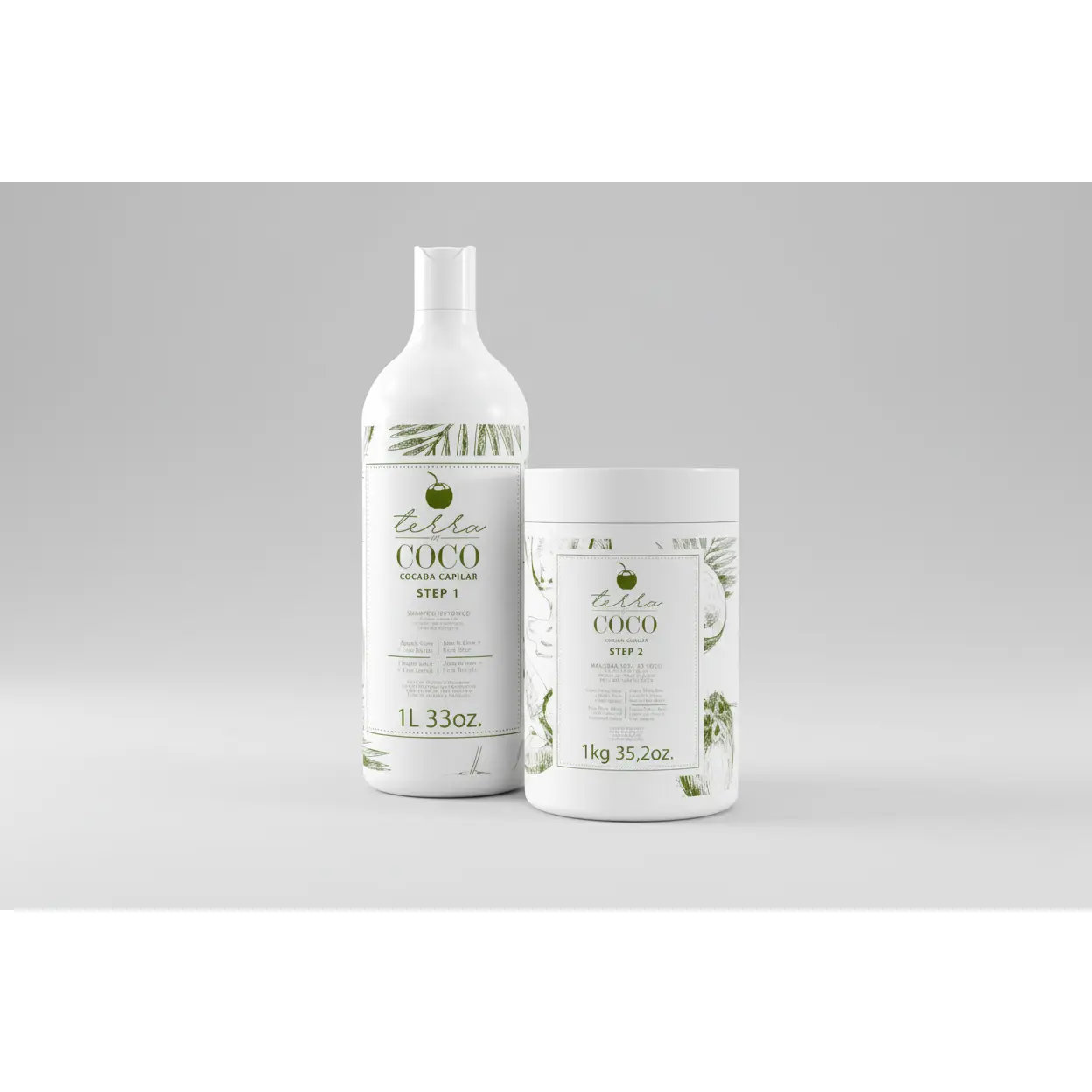 Kit TERRA COCO Isotonic Shampoo + Coconut-Based Mask 1kg / 33oz
