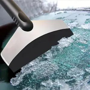 2PCS Durable stainless steel car windshield ice scraper - ergonomic handle, front window snow and ice removal tool, manual operation, perfect for winter weather, winter car accessories