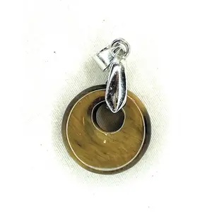 Crystal Necklace - Donut Shaped Pendant with Bail