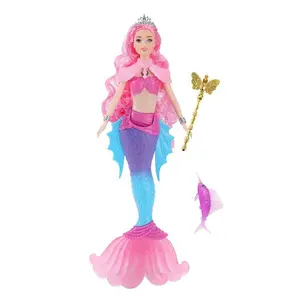 35cm Glowing Musical Mermaid Doll, Cute Doll Collectible, Fashion Toy for Kids, Girls' Princess Birthday Gift, Dolls Gifts, New Year Christmas Present