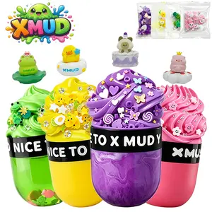 X MUD Spinning Capsule Slime Blind Box - Squeeze, Soft Moldable, Fidget Squishy Stress Relief Toy for Kids' Birthday Gifts & Party Favors, Non-Sticky, Safe & Eco-Friendly, Multiple Play Ways, Squeeze Squishy