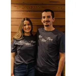 Unisex Navy Salmon T-shirt