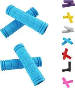 Handlebar Grips, Non-Slip Rubber Bicycle Handle Bar Wraps for  Bikes(7 Colors)