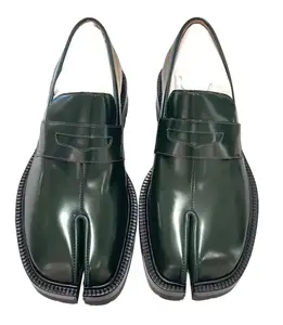 2025 New Green Square Toe Loafers for Men & Women, Comfort Slip On Casual Leather Shoes for Work & Daily Wear