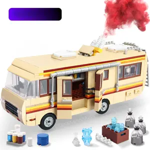 Creative Break Bad RV Car Building Blocks, 986pcs/set Modern Funny Car Jelly Building Blocks Kit, Classic Building Toys, Gifts for Building Block Enthusiasts, Building Block Sets