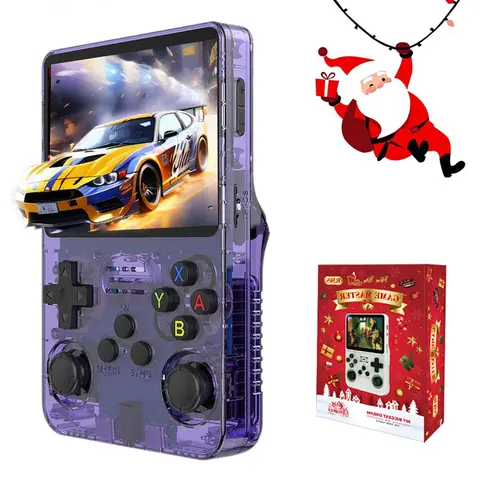 WUDS R36S Digital Console - 3.5-in Rechargeable Gaming Handheld, 64G TF Card Portable Handheld Console, Built-in Batteries Electronic Gift for Teenage Boys